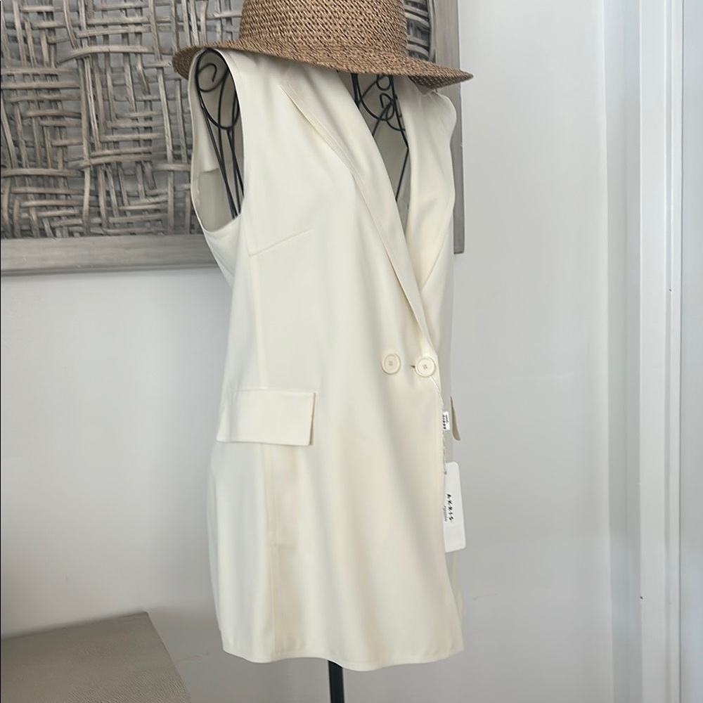 Akris Punto Cream Vest Sophisticated Style - Picture 2 of 8
